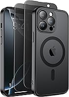 Vista 61 de Funda magnética para iPhone 17 Pro con protector de pantalla de privacidad [compatible con MagSafe] [protección de cámara] [grado militar]