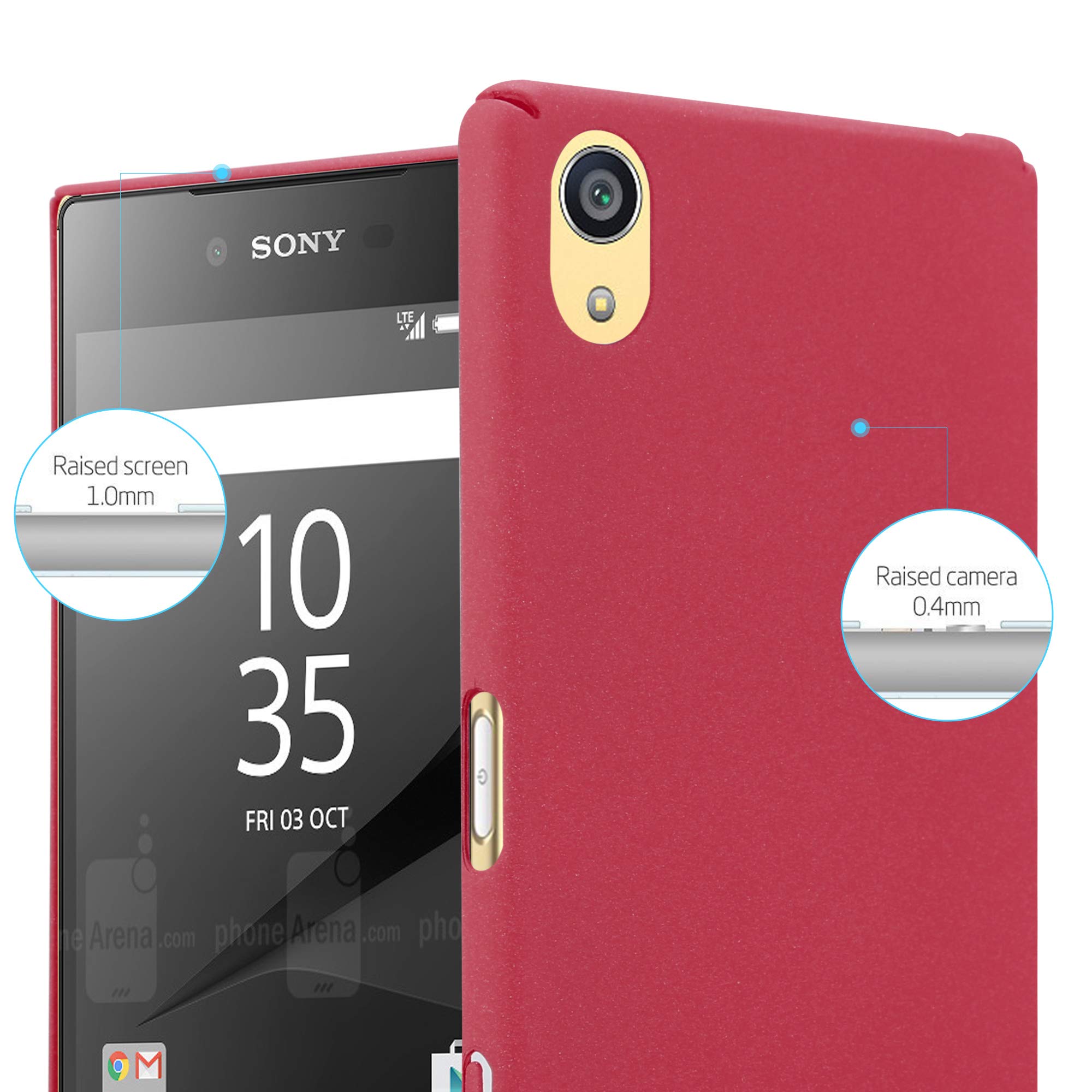 Cadorabo Hoesje Geschikt Voor Sony Xperia Z5 PREMIUM In FROSTY ROZE Hard Case Beschermhoes In Frosted Look Tegen Krassen En Stoten
