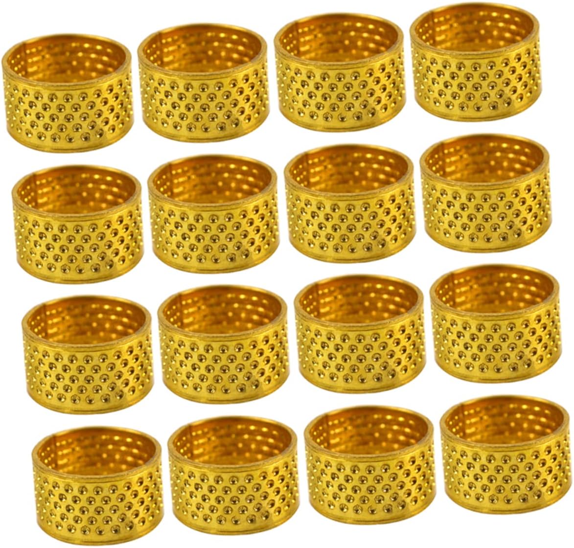 IWOWHERO 100pcs Quilting Thimble Ring Durable Finger Protector for DIY Craft and Sewing Skid Resistant Design for Easy Wear and Needle Control