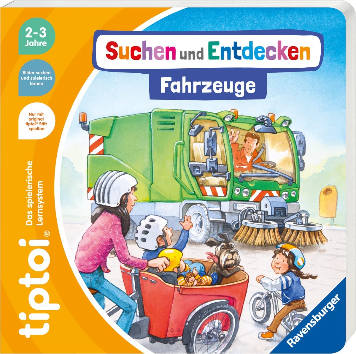 tiptoi Zestaw Ravensburger - Pojazdy (książka dla dzieci) + długopis 00110 + mapa świata dla dzieci, zabawka edukacyjna dla dzieci