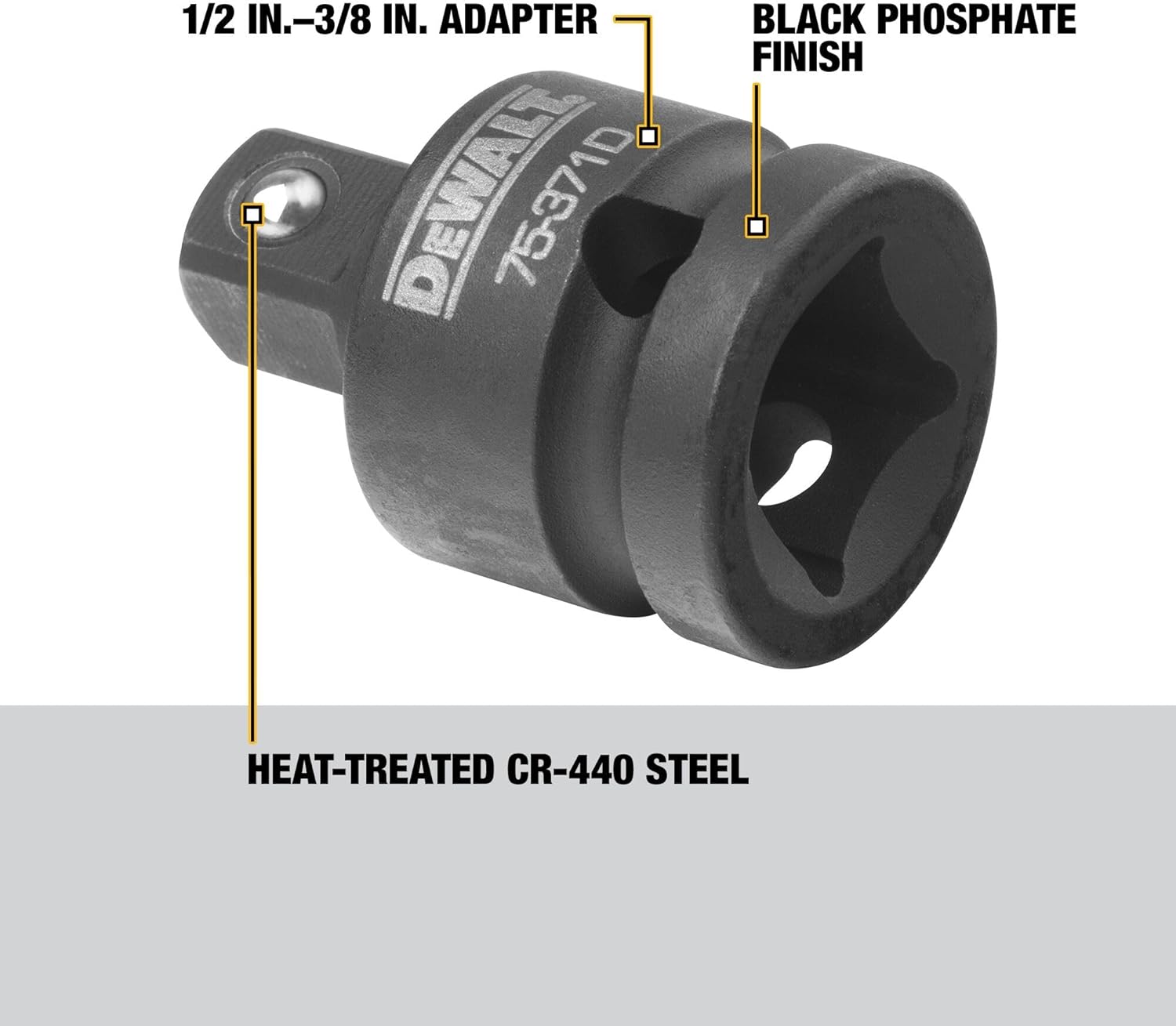 DEWALT 1/2" Drive Impact Adapter 1/2" TO 3/8"