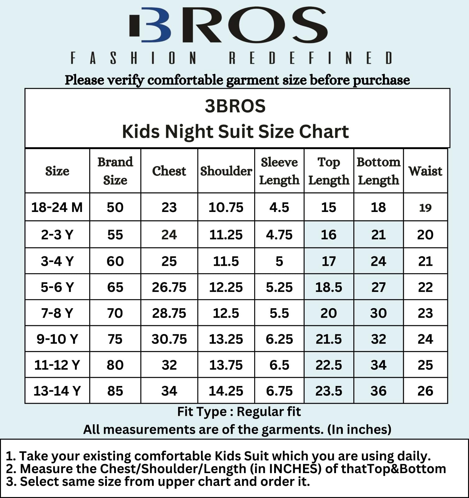 3BROS Unisex Pure Cotton Short Sleeve Kids Night Dress for Boys & Girls Nightwear/Sleepsuit/Loungewear Night Suit for Boys and Girls Top and Pyjama Combo Set (Navy| 5-6 Years) - Image 6 thumbnail