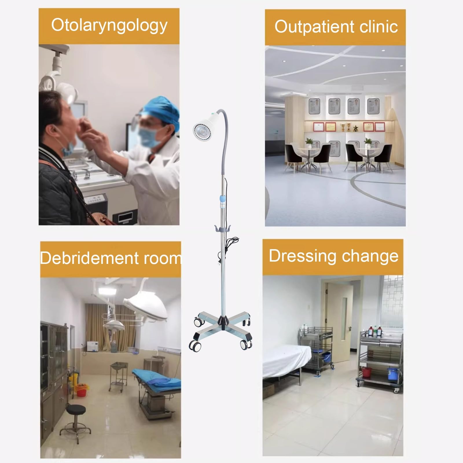 Illuminazione Ausiliaria Chirurgica Lampada per Visita Medica Lampada da Visita Medica a LED Luce Chirurgica Regolabile in Altezza per Ginecologico