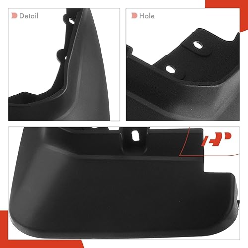 Miniatura 7 de A-Premium Juego de 4 unidades de guardabarros con accesorios compatibles con Ford Edge (Sport), 2017-2020 - Sport Utility, negro, delantero