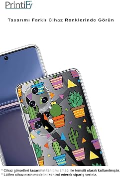 PrintiFy Samsung Galaxy Note 20 Ultra ile Uyumlu Water Color 4 Kamera Korumalı Şeffaf Kılıf