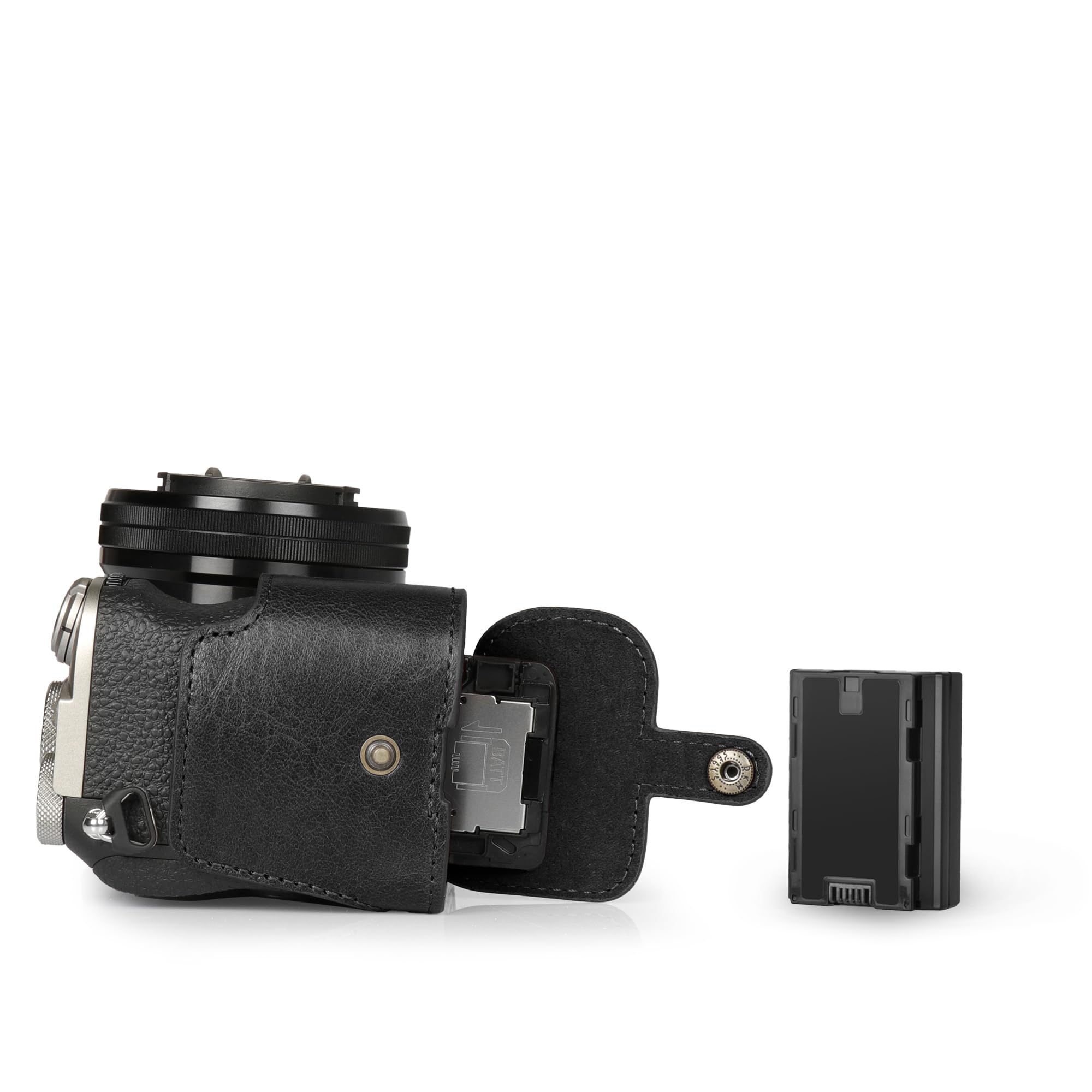MegaGear - Etui na Aparat z Prawdziwej Skóry do Sony Alpha a7C II - czarny, etui na aparat fotograficzny