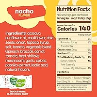 Vista 2 de REAL FOOD FROM THE GROUND UP Chips de tortilla de coliflor, 4.5 onzas (paquete de 6)