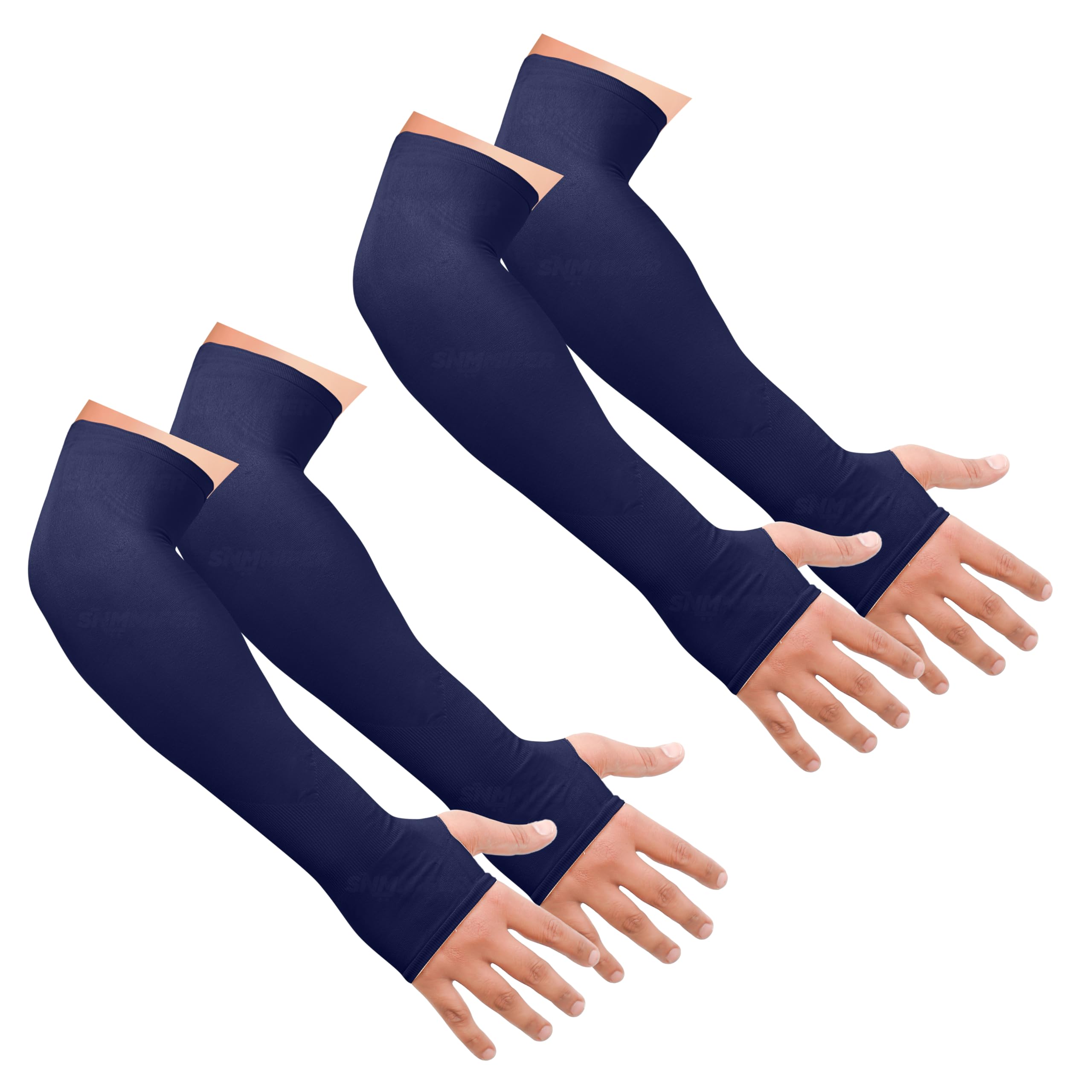 SNMMIFER UV Protection Arm Sleeves with Thumb Holes, Nylon Sun Protection Hand Cover for Running and Cycling, Unisex