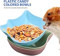 Vista 6 de POPETPOP Kit de baño de arena para hámster, 3 piezas, cuenco de comida para hámsters, contenedor de baño de arena para hámsters, contenedor de baño