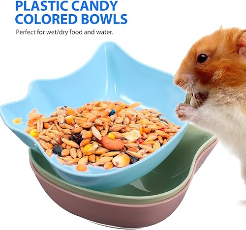 Miniatura 6 de POPETPOP Kit de baño de arena para hámster, 3 piezas, cuenco de comida para hámsters, contenedor de baño de arena para hámsters, contenedor de baño