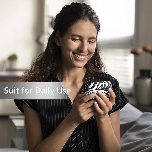 Miniatura 6 de Muf Zebra Estuche para lentes de contacto, kit de viaje portátil para lentes de contacto con espejo, contenedor, pinzas, botella de solución para