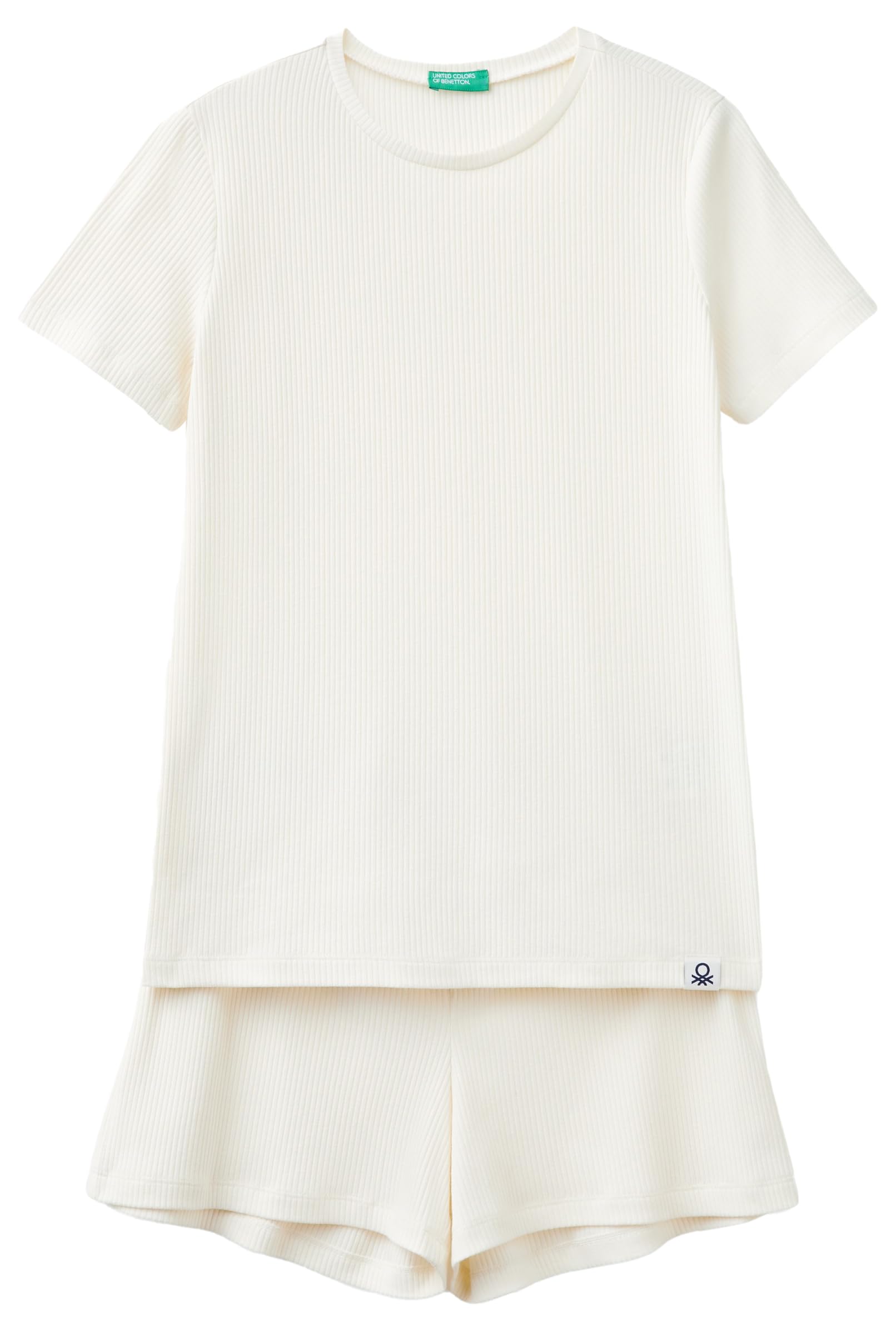 United Colors of Benetton Women's Pyjama Set, White, L