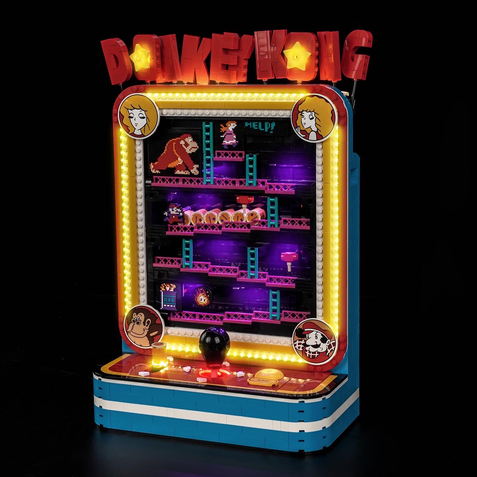 Music Version LED Light Set Compatible with LEGO 72051 Donkey Kong Arcade