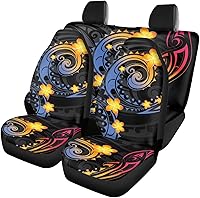 Vista 23 de Fundas de asiento de automóvil con diseño de girasol para SUV, camión, camioneta, caballo azteca, funda de asiento delantero y trasero, accesorios