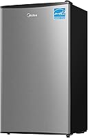 Vista 1 de Midea MERM33S1AST - Mini nevera compacta de 3.3 pies cúbicos con luz interna, termostato ajustable, puerta reversible, bajo ruido para dormitorio