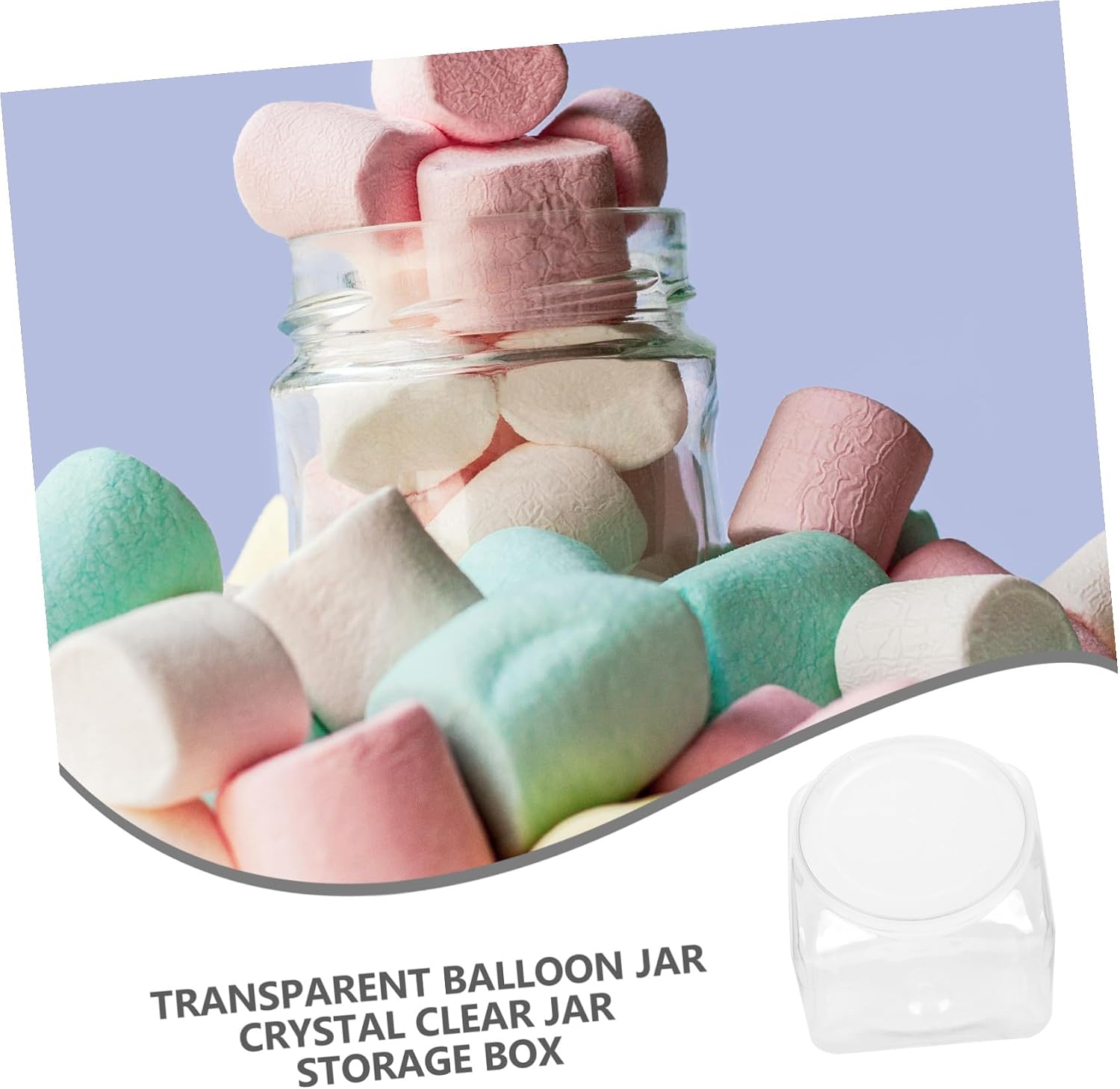 1pc Balloon Storage Jar Lightweight Plastic Candy Box for Events and Home Organization Multi-functional Confectionery Container for Parties and Desserts