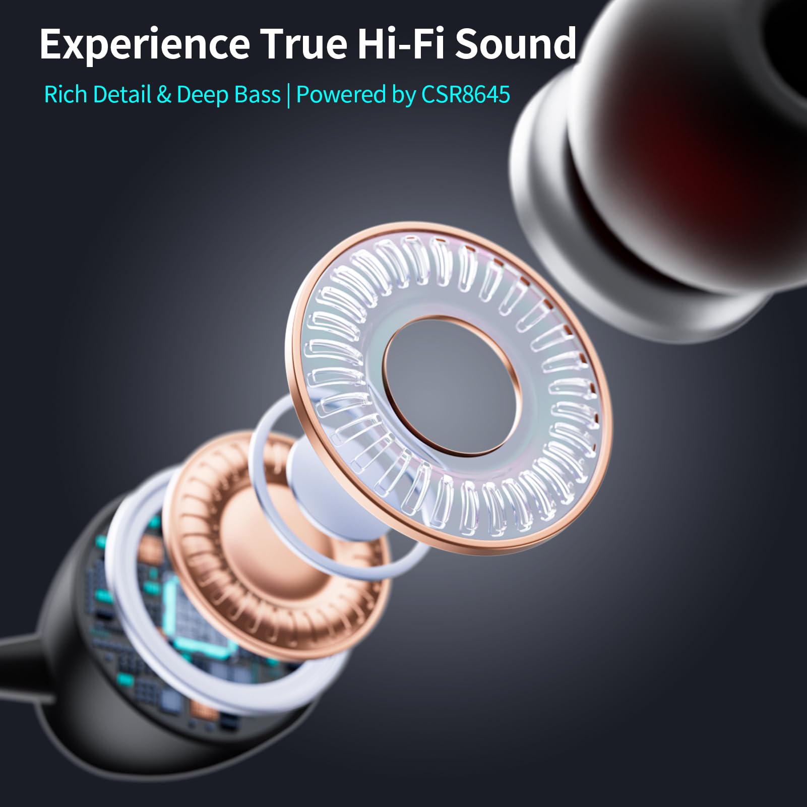 Cuffie Bluetooth con archetto da collo, cuffie retrattili con microfono, auricolari wireless con vibrazione, auricolari stereo con cancellazione del rumore per sport, corsa, IPX5, resistenti al