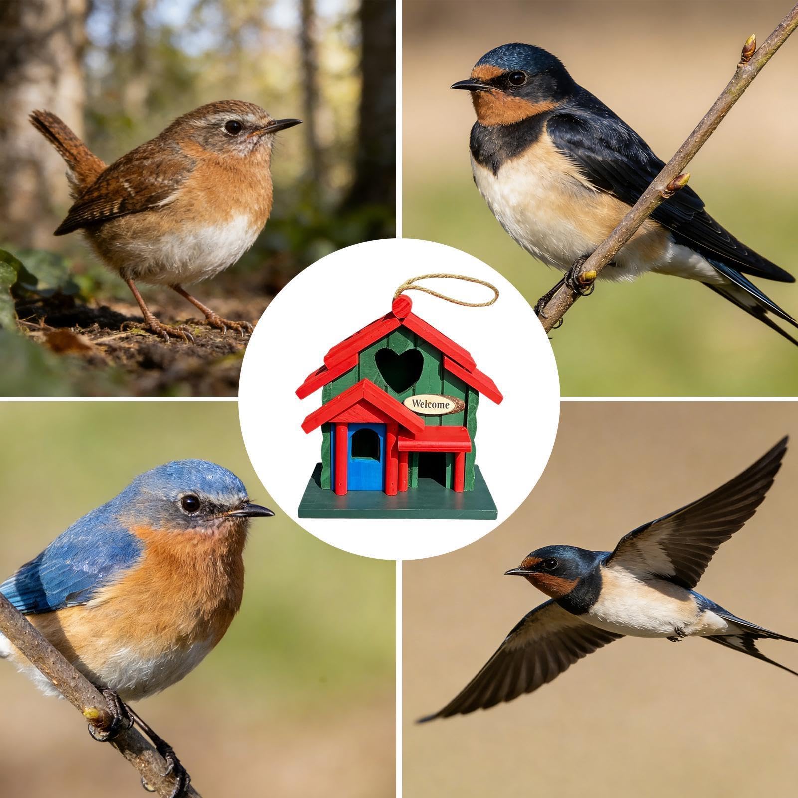 Nichoirs d'Extérieur Décor De Jardin Avec Abri Esthétique