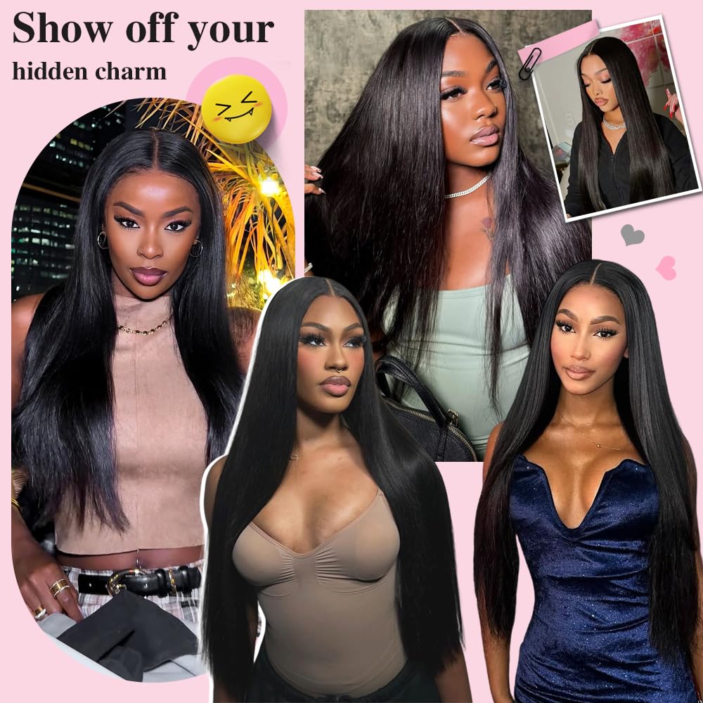 Amazon.com : VFFTI 32 Inch 13x6 Lace Front Wigs Human Hair  display picture 3