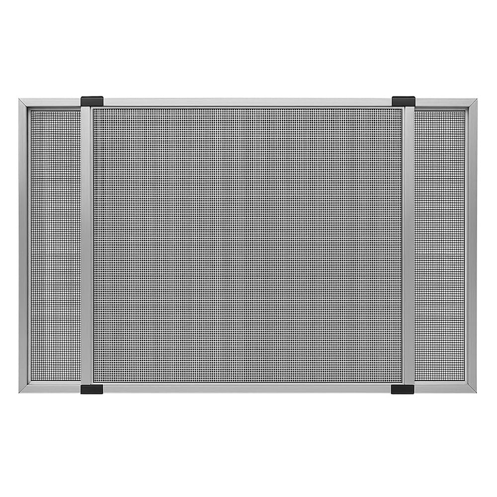 Zanzariera a Telaio Estensibile Unidirezionale - Rete in Fibra di Vetro - Telaio in Alluminio Anodizzato - Diverse Misure e Colorazioni Disponibili (Alluminio/Grigio, H75x100/192cm)