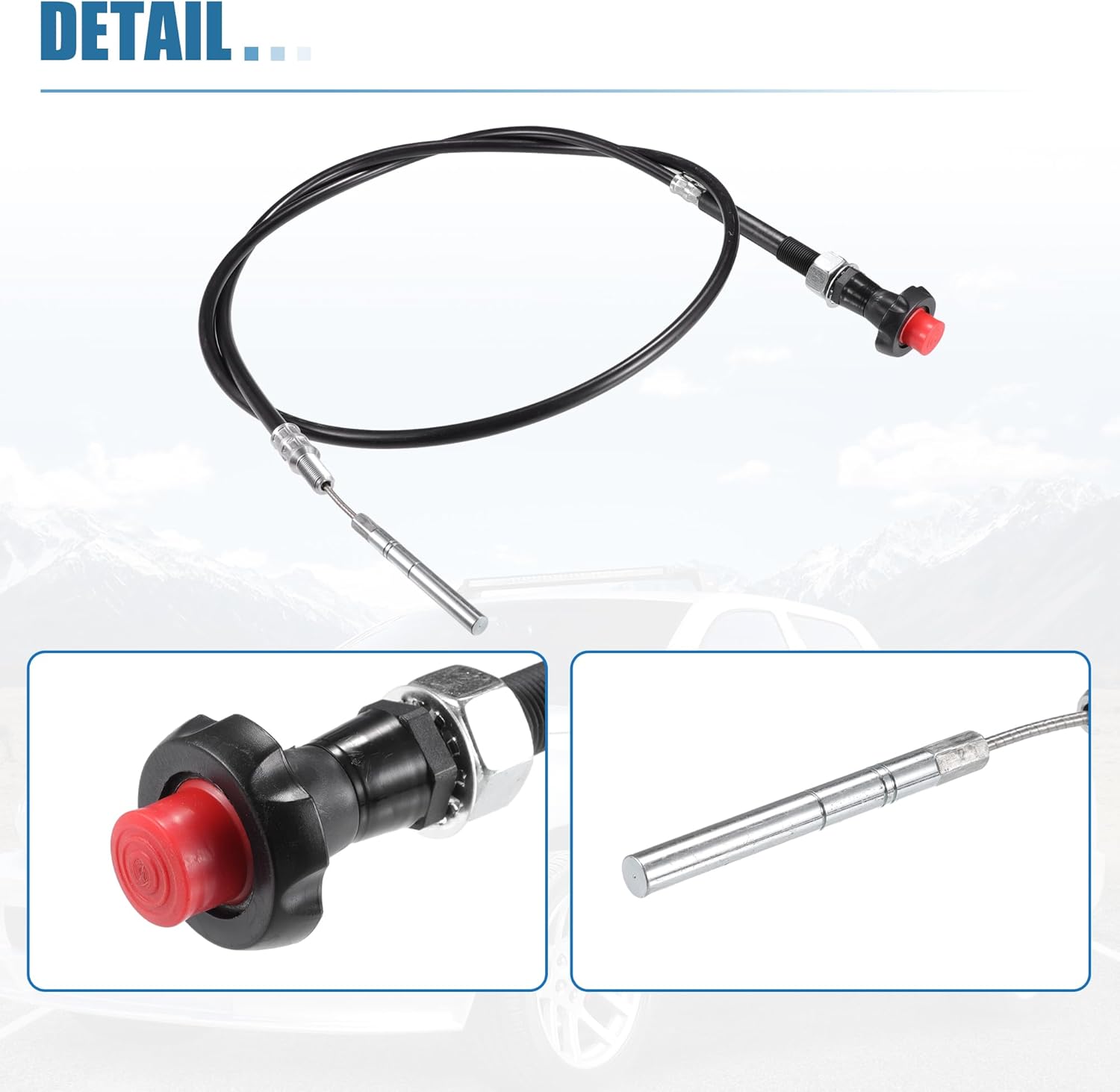 X AUTOHAUX 1 Set Car Differential Cable Lock Kit for Dodge for Ram 1500 1994-2001 for Dodge for Ram 2500 3500 1994-2002 Axle Disconnect