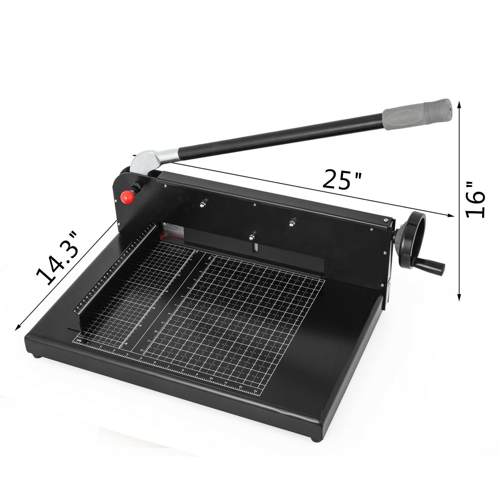 12/17 Cal ręczna gilotyna do papieru trymer gilotynowy Heavy Duty 300-500 arkuszy niszczarka do fabrycznych szkolnych akcesoriów biurowych(12 Inch 300 Sheets)
