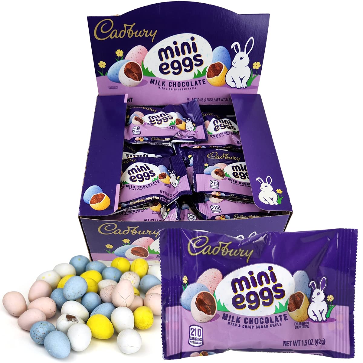 Cadury mini Eggs, Easter Candy, 1.5 oz Packs (36 Count)