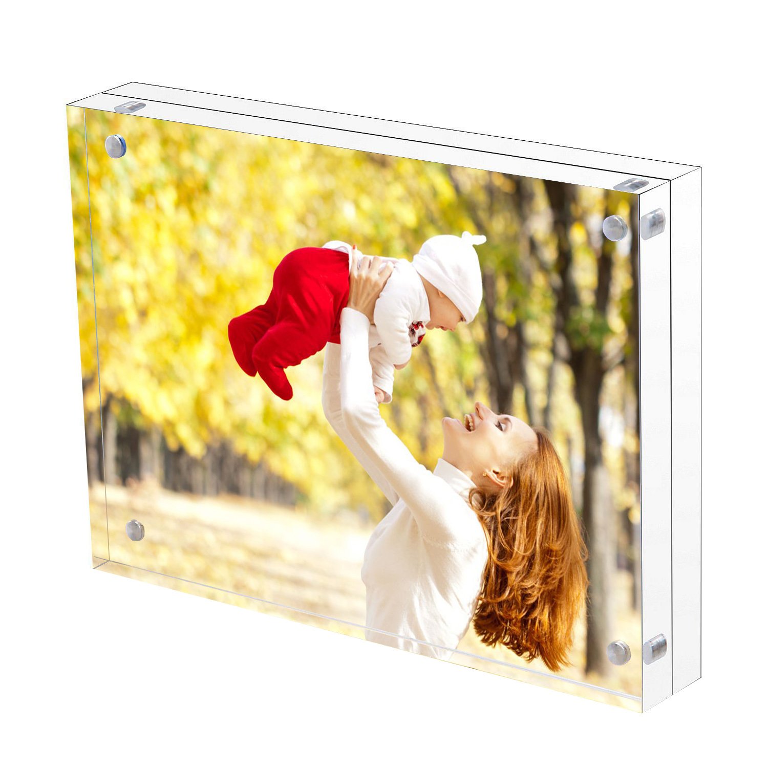 Cadre photo acrylique transparent magnétique 5X7 double face sans bordure