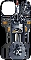 Vista 4 de Mecánico Motor Metal Pistón Cilindros Metal PC Case para iPhone 17