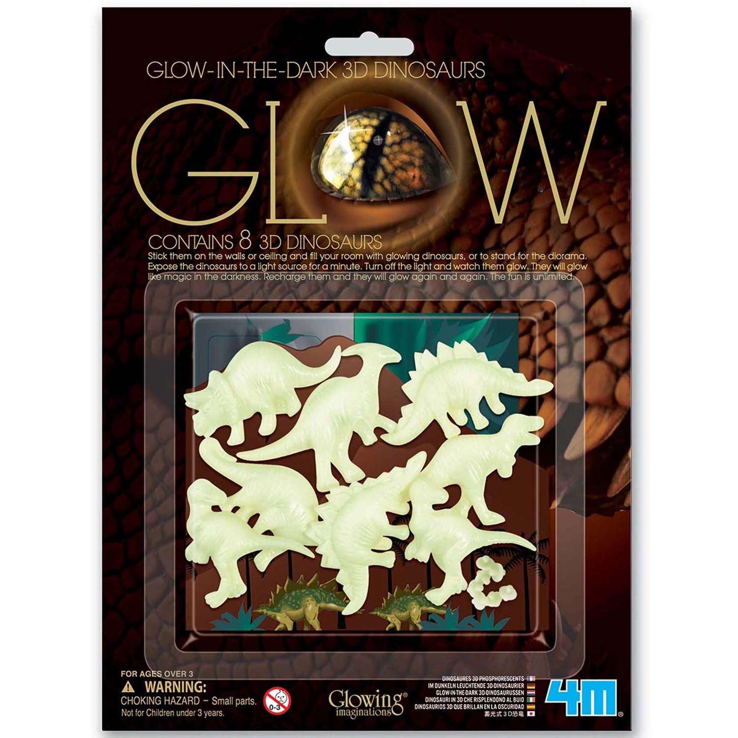 4M Glow-In-The-Dark 3D Dinosaurs8 Included from B&Q