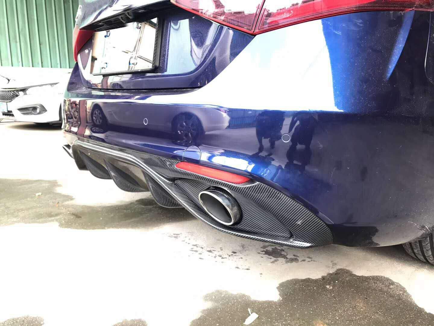 Carbon labbro paraurti anteriore per Alfa Romeo Giulia Base Sedan 2017 2018 2019 spoiler inferiore tipo mento Air Dam Splitter protezione per carrozzeria