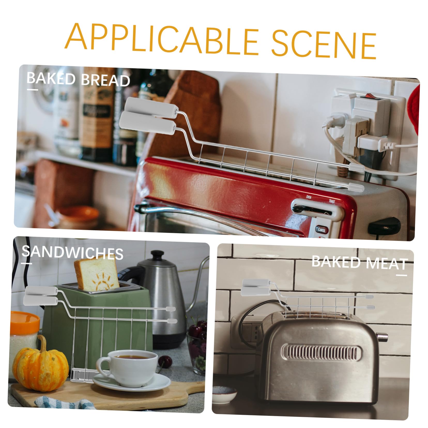 RORPOIR Stainless Steel Toaster Warming Rack Bread Rack for Breakfast Maker and Griddle and Versatile Accessory for Toasting and Warming Bread