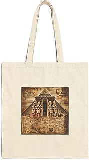 Tote Bag - Abu Simbel & Pharaohs - Inspired by the Greatness of Ancient Egyptian Civilization Abu Simbel Temple Canvas Tote Bag With Zipper-773
