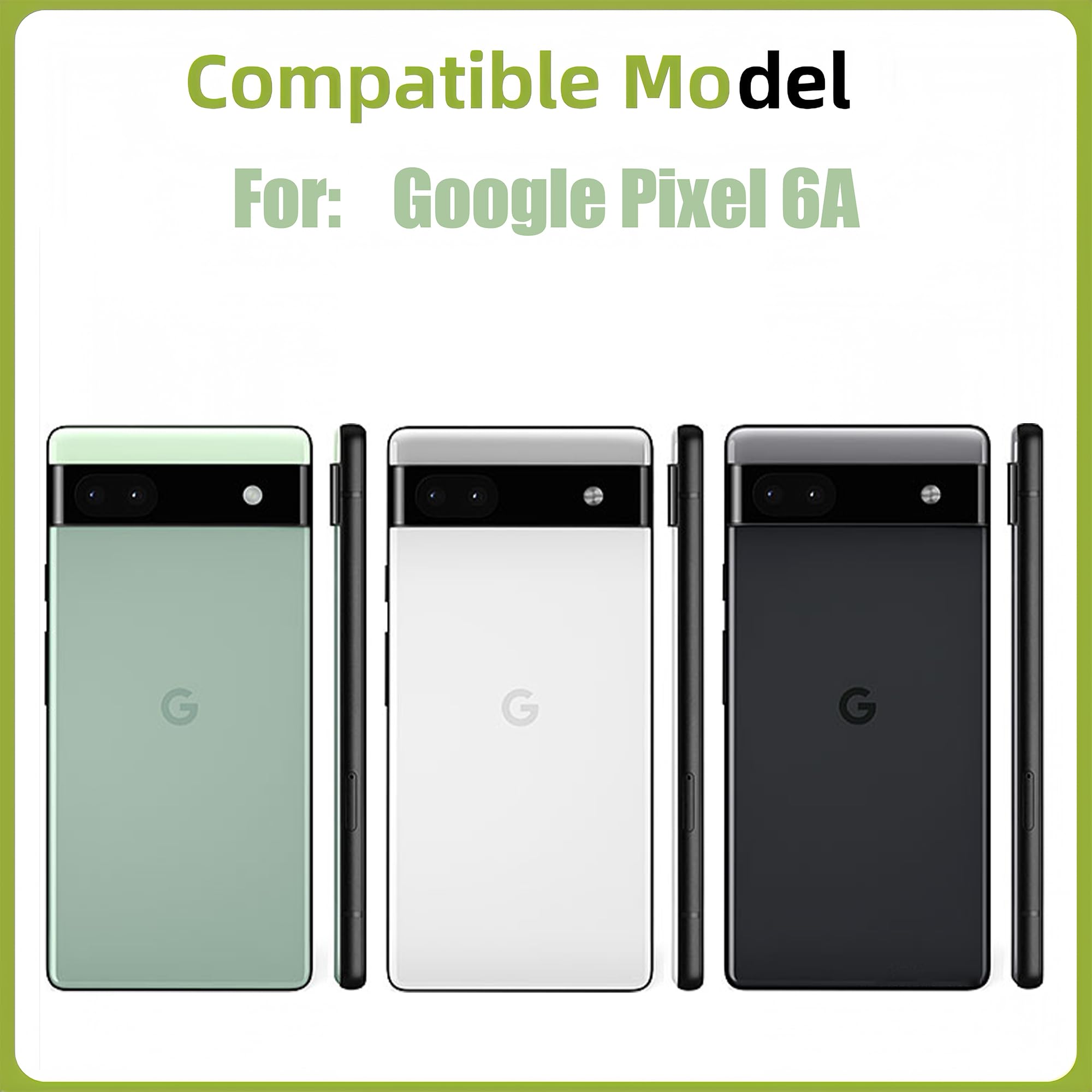 Wyświetlacz LCD do Google Pixel 6A GX7AS, GB62Z, G1AZG [z odciskami palców] [6,1 cala] LCD Display Touch Screen Digitizer z zestawem narzędzi