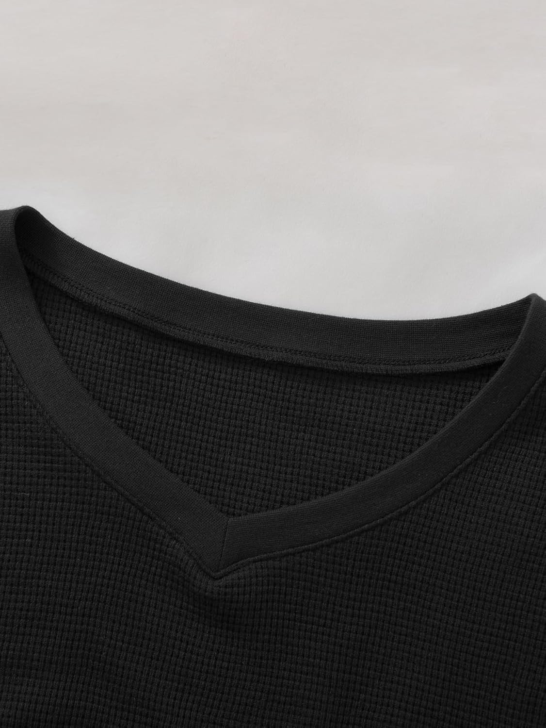 Latuza Women's Petite Waffle Knit Lounge Set Petite Length Pajamas - Image 6