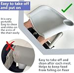 Plateau à manger pour bébé en silicone compatible avec chaise de table rapide & Autres Chaises Hautes Hook-On, Chaise de Table Rapide Portable Clip-On Baby Tray, Lave-vaisselle Safe & BPA Gratuit (Gray)