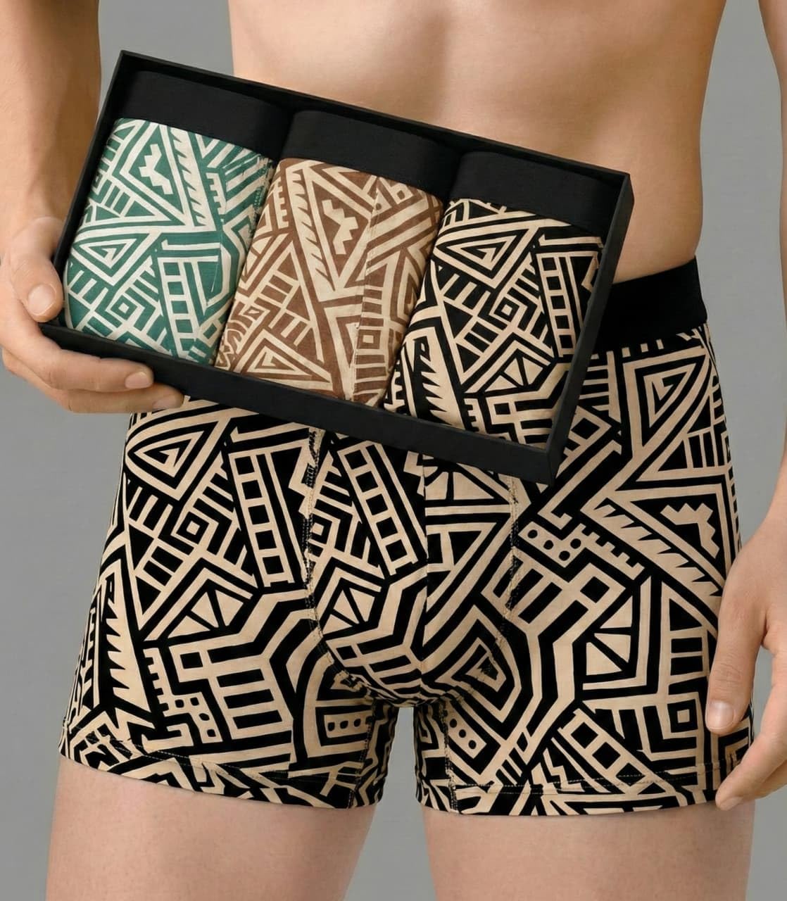 kgm brand Men's Printed Cotton Silk Trunks Ultrasoft Anti Bacterial Underwear Combo 3-picture-29