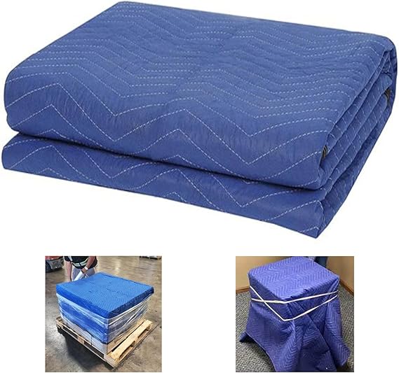 80 x 72 Inch Padded Moving Blankets Heavy Duty, Full Size Packing