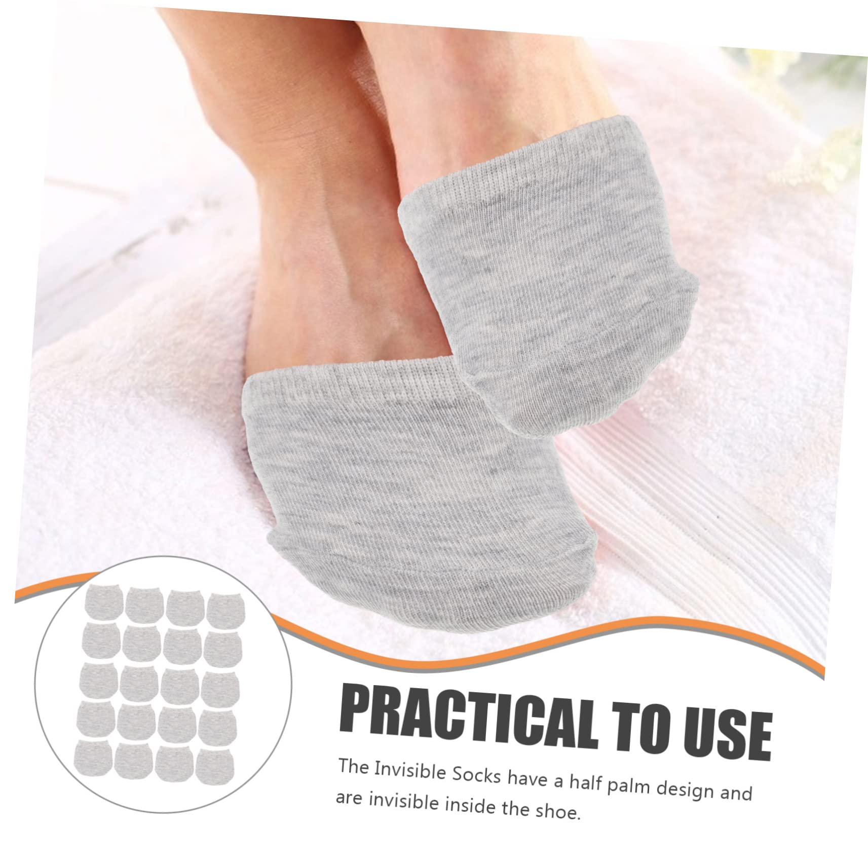MAGICLULU 40 Paar halbe Socken Bequeme Damen-Absätze Sommersocken für Damen Damensocken couple socks schweißabsorbierende Halbsocken frauen socken rutschfest Einlegesohle Sandalen High Heels