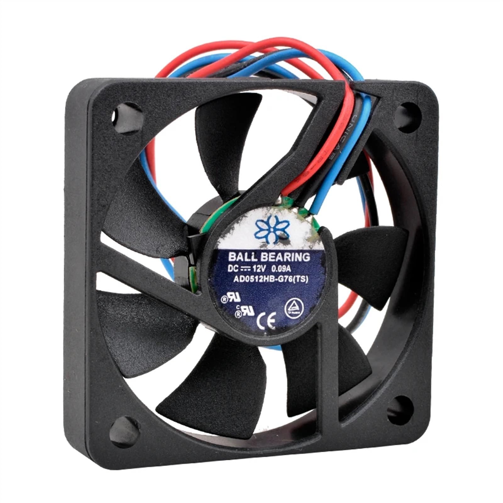 FCARUMIQP AD0512HB-G76 5cm 50mm Fan 50x50x10mm DC12V 0.09A 5000rpm 3 Lines 3pin Cooling for Small Computer CPU