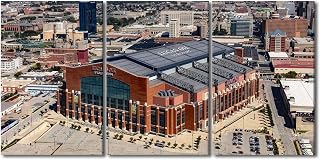 Large Canvas Wall Art Lucas Oil Stadium Picture Colts Wall Art for Home Wall Decor, Football Team Sport Stadium Posters for Men Boys Gift for Bedroom, Office Decor Ready to Hang, 72" Wx36 H