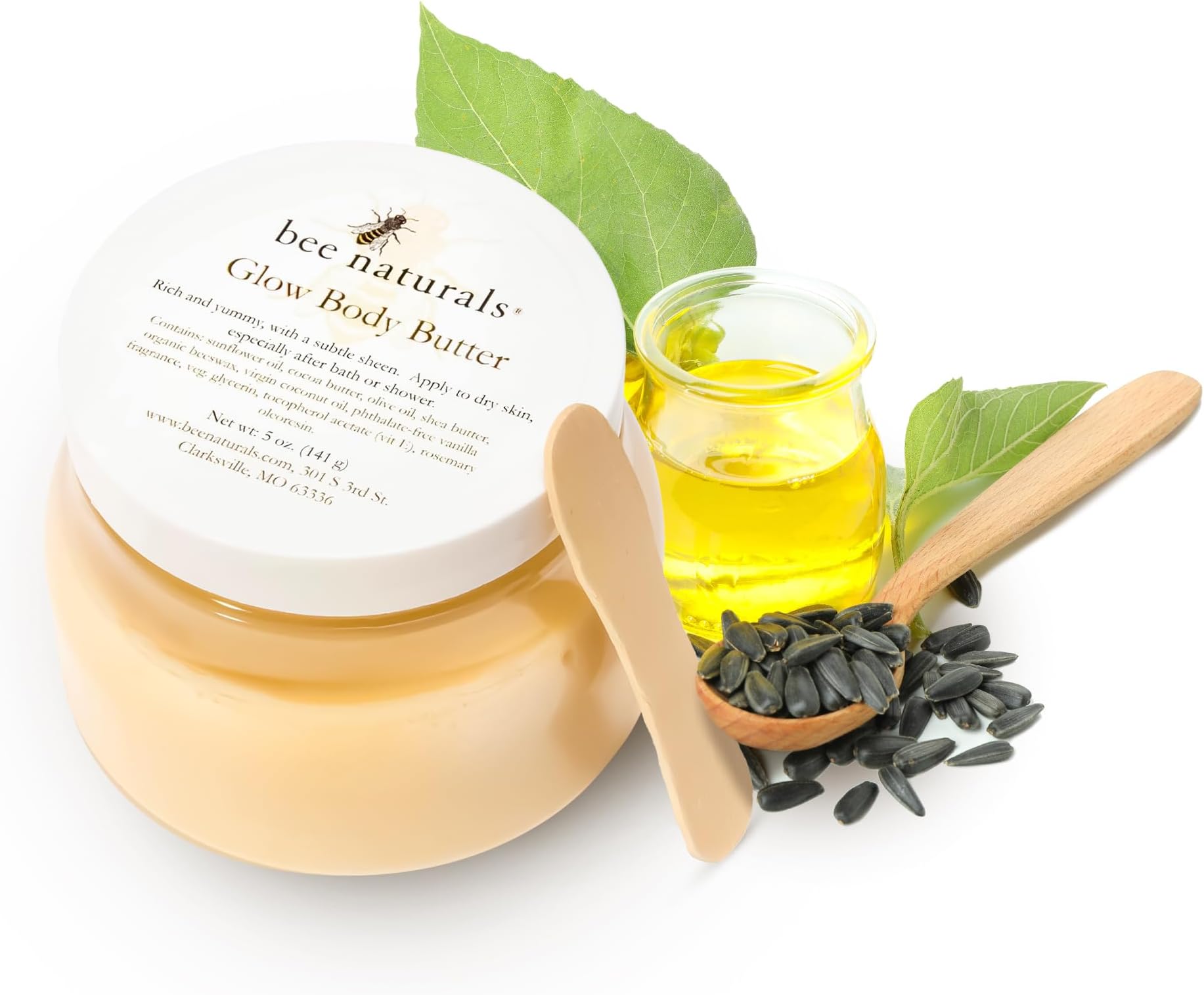 Glow Body Butter – Shea & Cocoa Butter Blend for Deep Hydration, Radiant Skin, and Lasting Moisture – Infused with Organic Oils, Beeswax & Vanilla Mango Scent 5Oz – Cruelty-Free