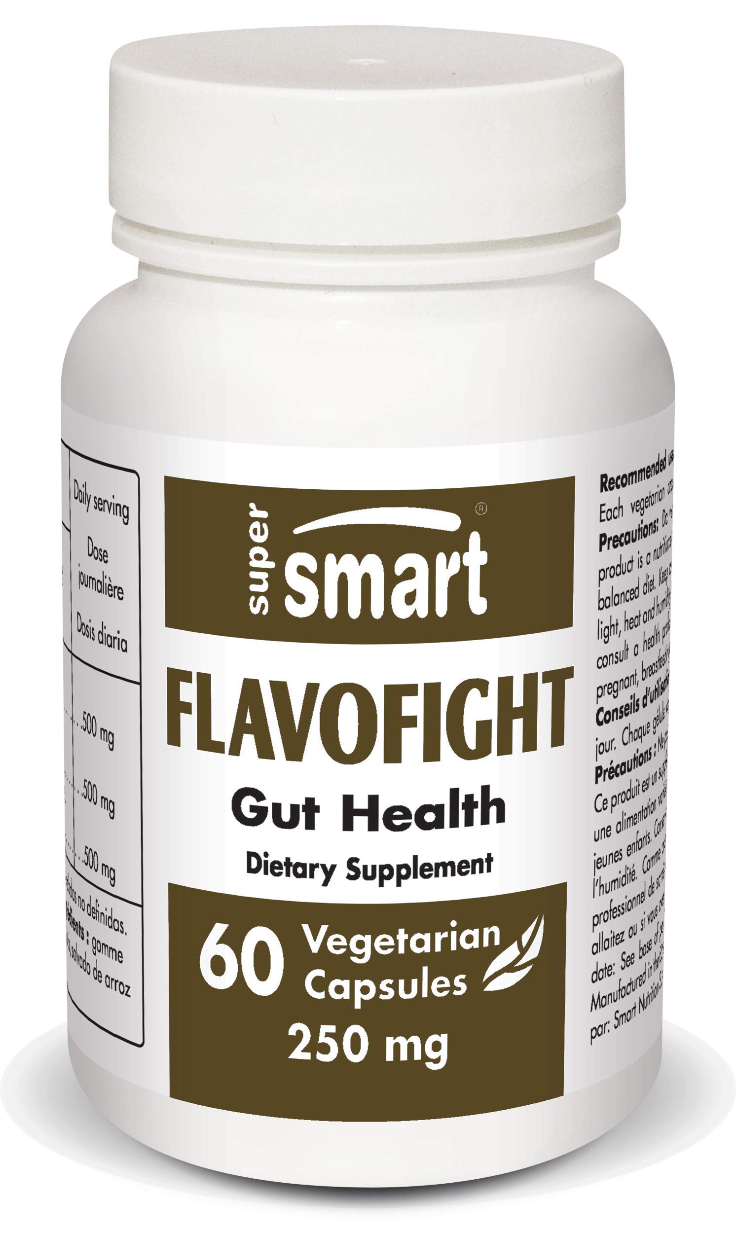 Supersmart - FlavoFight 250 mg (Microbiomex®) - Flavoinoids Supplements - Extract of Citrus Sinensis Standardized to 80% Hesperidin & 3.5% Isonaringin | Non-GMO & Gluten Free - 60 Vegetarian Capsules