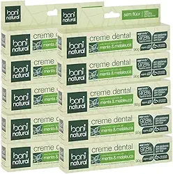 Kit 10x Creme Dental Sem Fluor Vegano 90g - Boni Natural