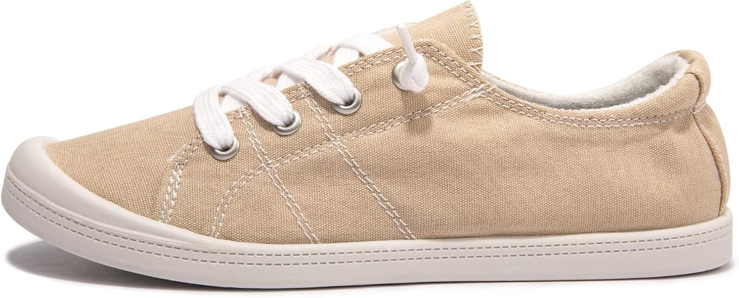 Womens Slip On Shoes, Comfort Canvas Sneakers with Low Top, Casual Fashion Shoes for Women Walking with Non Slip Rubber Outsole - Image 3
