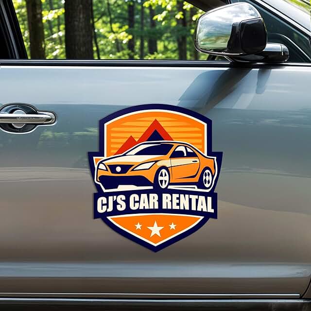 Personalized Custom Die-Cut Car Magnet - Full-Color Business Logo Printing (Made in USA)