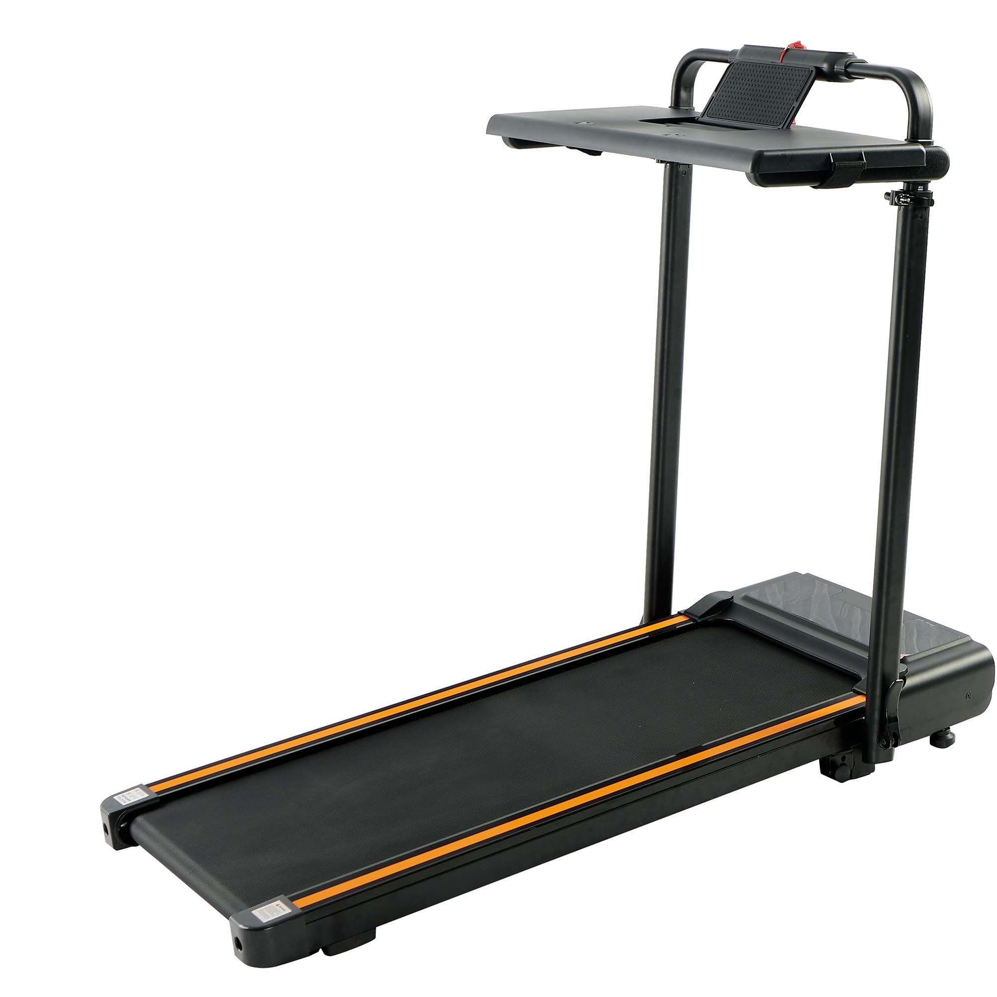 Drgymlee 3 w 1 Walking Pad z nachyleniem 7%, składana bieżnia pod biurko do domu i biura, bieżnia 1–12 km/h z regulowanym uchwytem i zdejmowanym stolikiem roboczym, cichy silnik 2.5HP