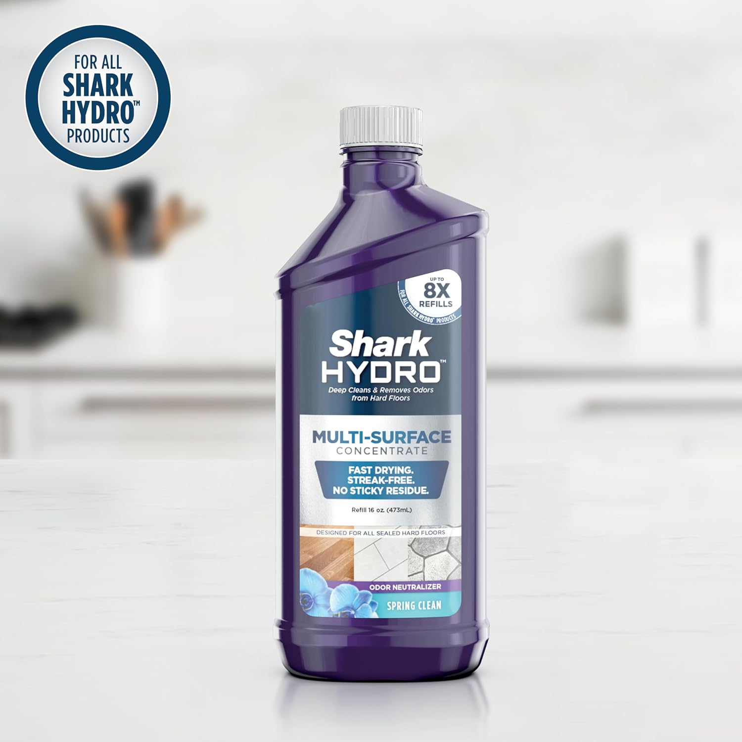 Shark Hydro Multi-Surface Concentrate with Odor Neutralizing Technology, Formulated for Use in All Shark Hydro Wet & Dry Cleaners, Use on Sealed Hardwood, Tile, Laminate, & Stone, 16oz, WWCM16 - Image 2