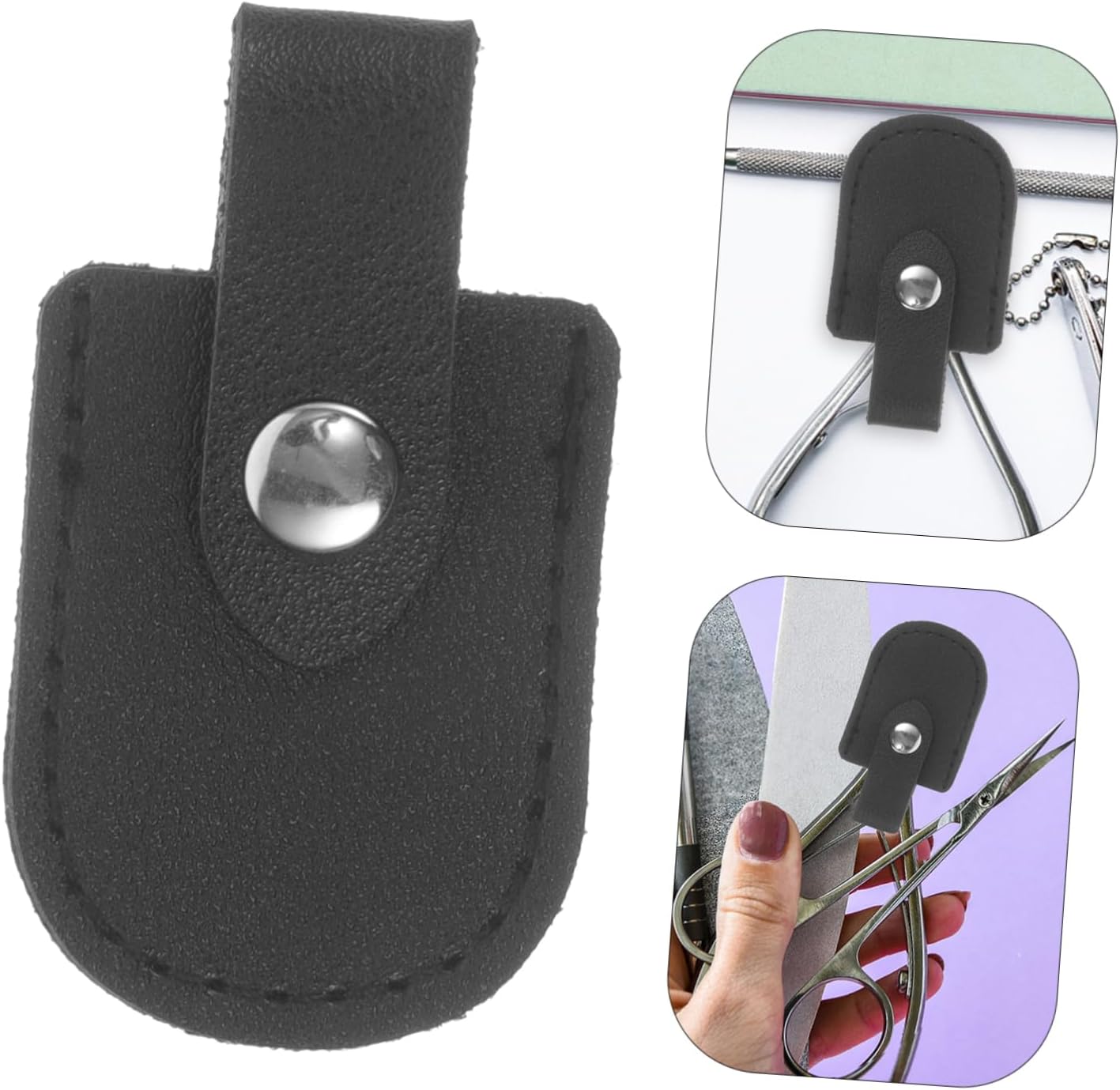 Cuticle Scissors PU Leather Protector Cover for Manicure Tools