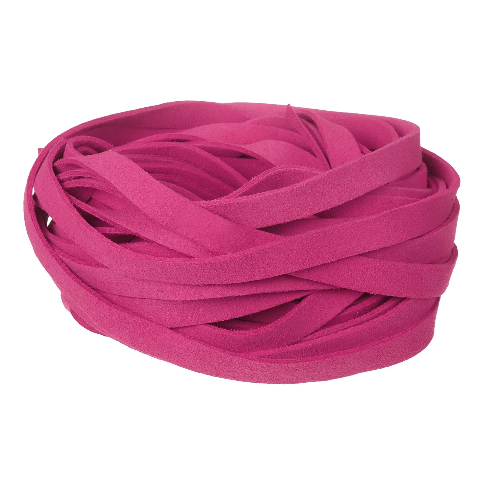 sourcing map 10Pcs 1m x 10mm Flat Leather String Cord, 1.4mm Thick Craft Suede Ribbon Braiding Lacing Strips Thread Rope for DIY Leather Crafts Necklace Bracelet Collars Belts, Light Rose Red โ image 1